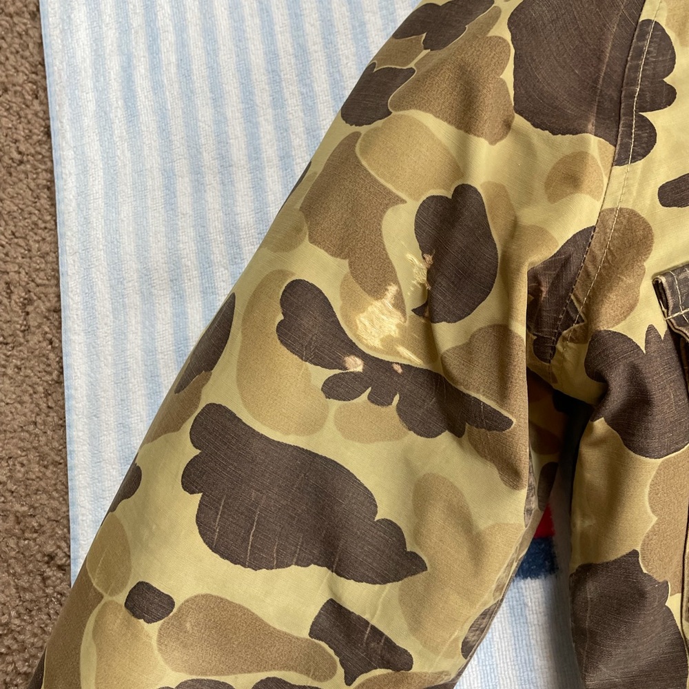 Vintage Columbia Gore-tex duck Camo Camouflage hunting hooded jacket - Picture 10 of 16